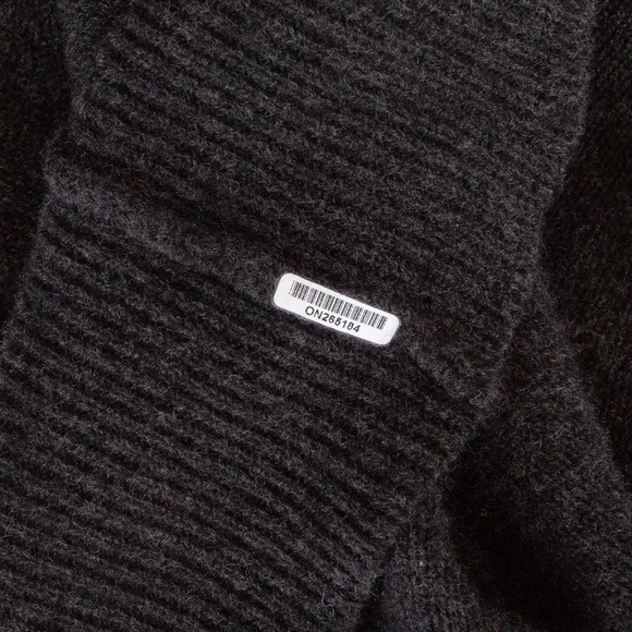 Yves Saint Laurent Gray Cashmere Knit V-Neck Dress - Picture 7 of 9